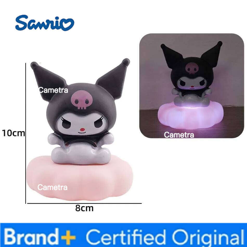 Sanrio Hello Kitty Kuromi Cinnamoroll Night Light Glowing Toy Bedside Lamp Anime Kawaii Cute Children Kid Present Gifts H260128