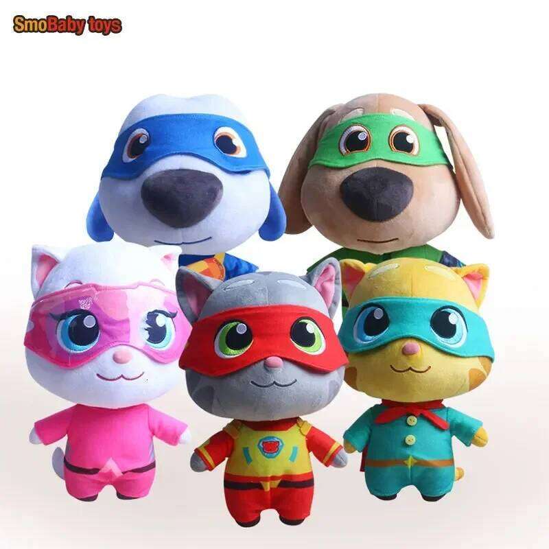 28cm Kawaii Can't Talk Version And Friends Hero Series Talking Tom Angela Hank Ginger Ben Plush Dolls Kids Baby Toys Y260128