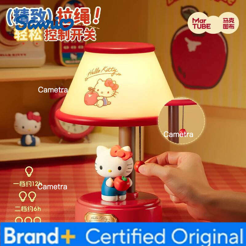 Sanrio Cartoon Hellokitty Table Lamp Desktop Ornaments Decorative Atmosphere Lights Girls Trend Toys Children'S Birthday Gift H260128