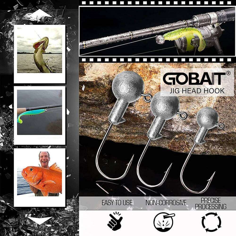 Jig Head Fishing 1g 2g 3g 4g 5g 7g 8g 10g 12g 14g 16g 28g Fishhook for Soft Lure Slow Jigging Bass Rig Cranks Barbed Hook Z260128