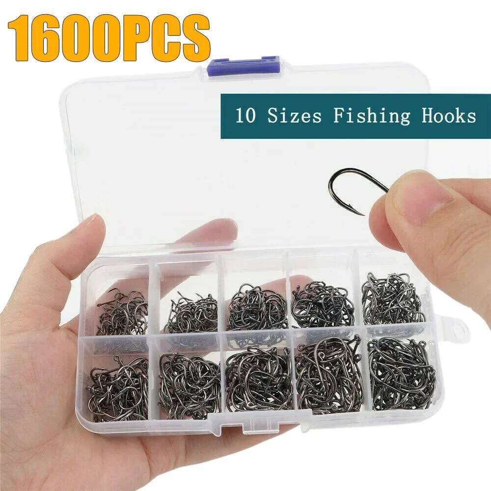 Carbon Steel Fishing Hooks Strong Sharp Silver Circle Fishhook 3#-12# Jig Barbed Pesca Portable Lure Bait Tackle 50-1600Pcs/Box Z260128