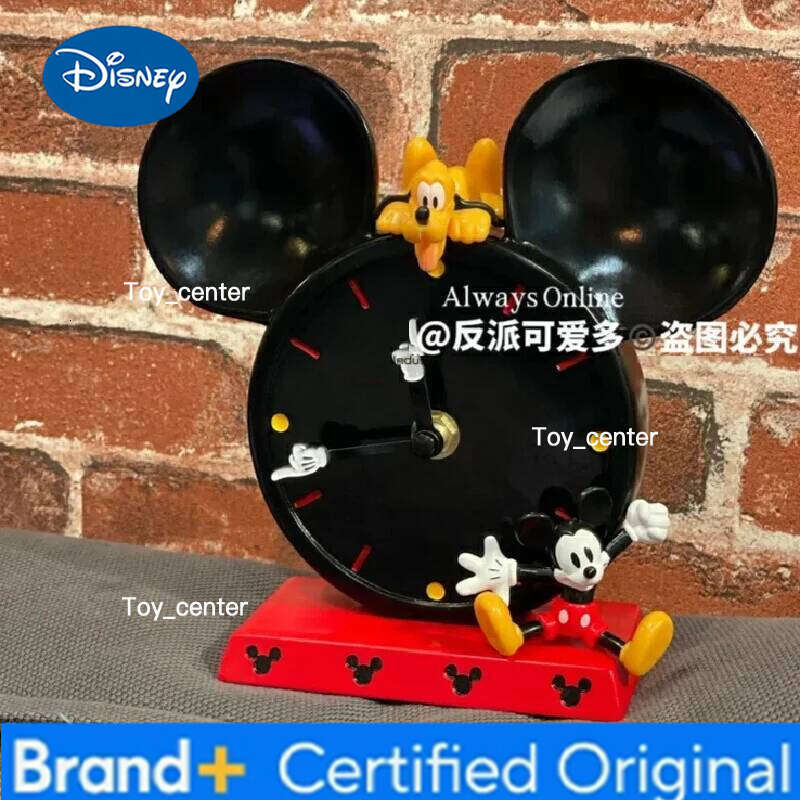 Disney New Animation Mickey Mouse Style Clock Cartoon Desktop Ornaments Anime Figure Living Room Simple Home Decoration Present H260128