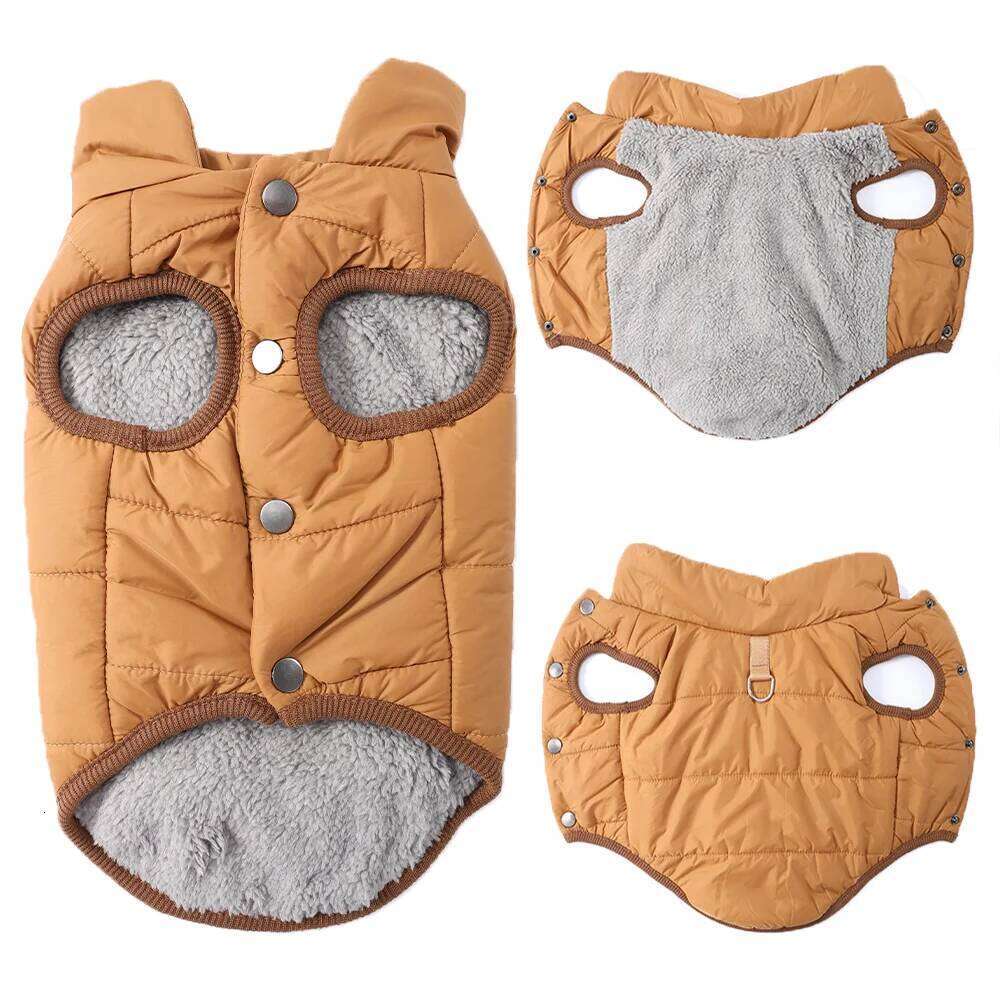Thicken Fleece Dog Jacket Winter Warm Puppy Coat With D-ring Outdoor Waterproof Pet Outfits For Small Medium Dogs Chihuahua XJ260127