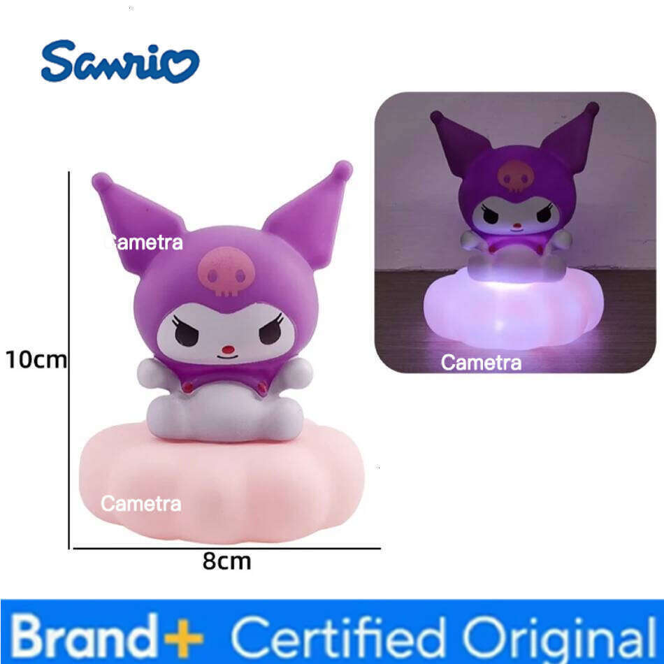 Sanrio Kuromi Night Cute Anime Soft Bedroom Bedside LED Light Room Decoration Christmas Children's Toy Gift H260128