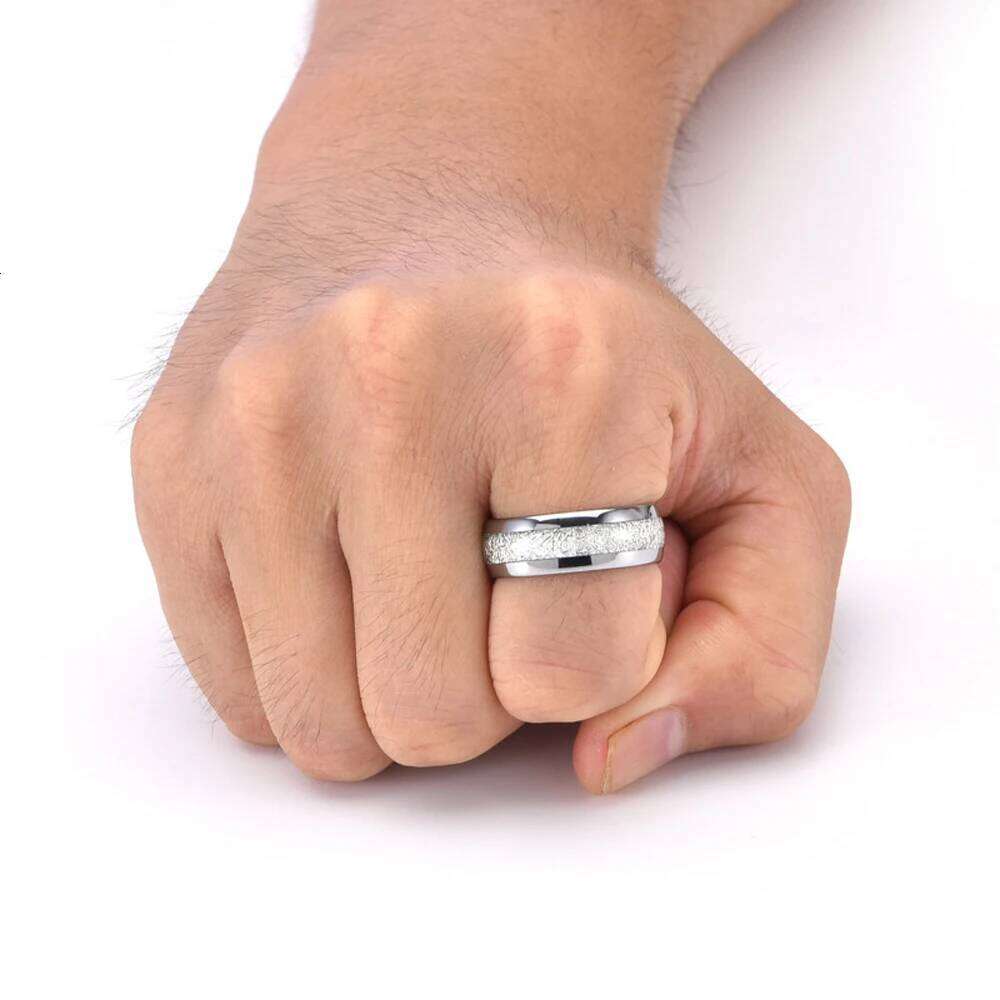 Tungsten Carbide Rings Brushed Matte Finish 4/6/8mm Wedding Bands Scratch Proof Hypoallergenic Couple Jewelry XJ260127