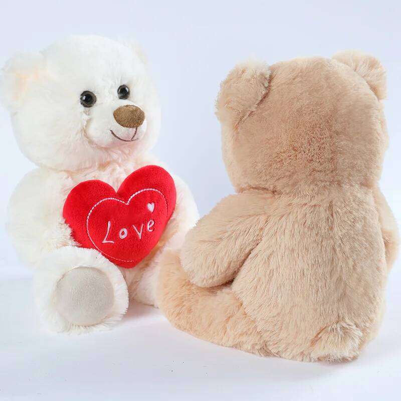 30cm Valentine's Day Plush Toy - CuteLove Dog & Love Bear Soft Stuffed Animal Gift for Her, Girlfriend, Kids Sofa Decor Y260128