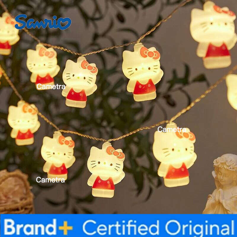 Sanrio Cartoon Hello Kitty Modeling Girls Bedroom Ambient Decorative Cute Cat Lights String H260128