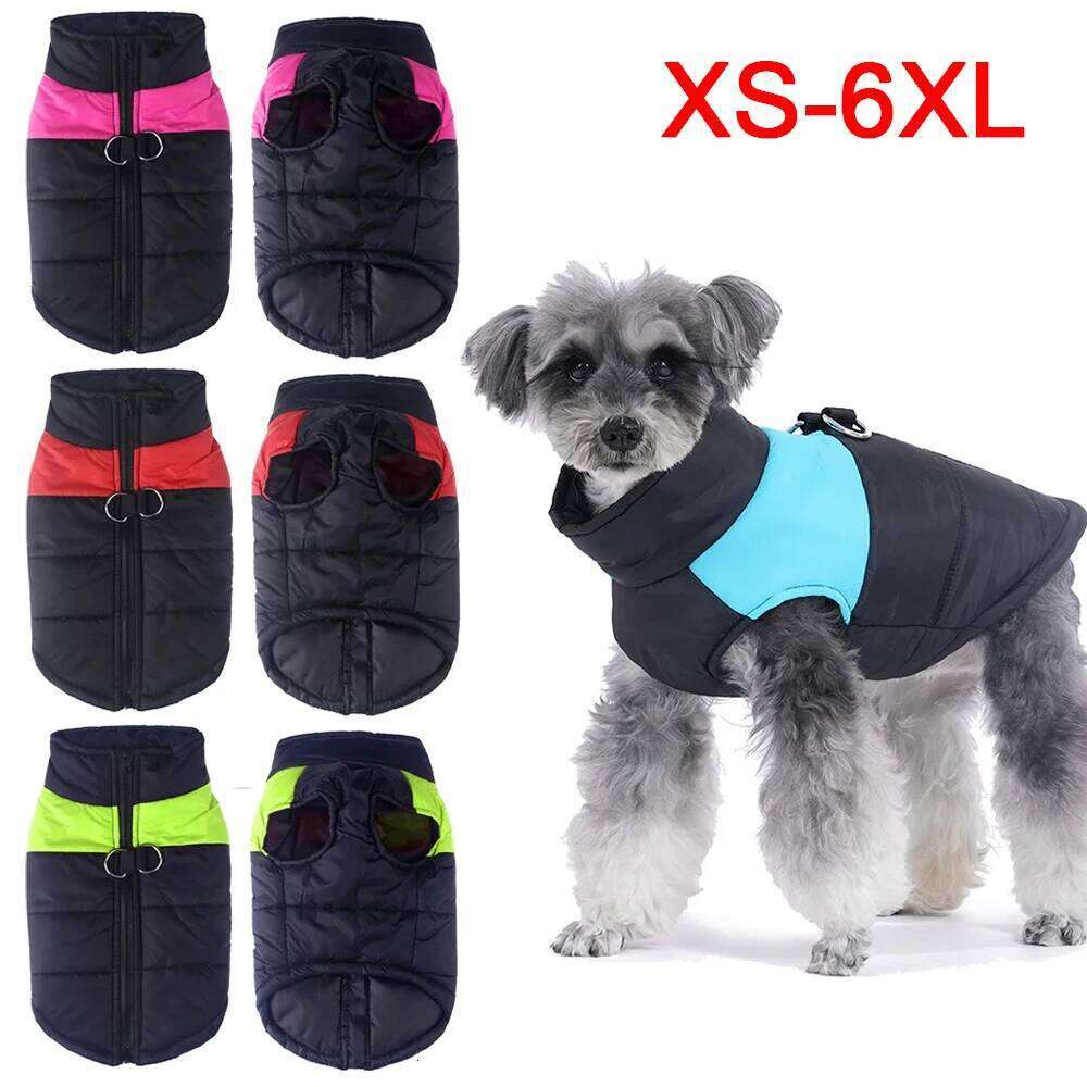 Winter Dog Clothes Warm Waterproof Pet Thick Down for Small Large Dogs Padded Vest Jacket Coat Labrador Yorkshire Costume XJ260127