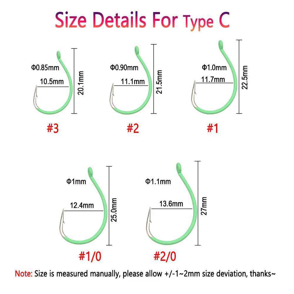 Bimoo 40pcs High Carbon Steel Wacky Hooks Luminous Drop Shot Hook Crank Worm Fishhook CatFish Trout Pike Fishing Accessories Z260128