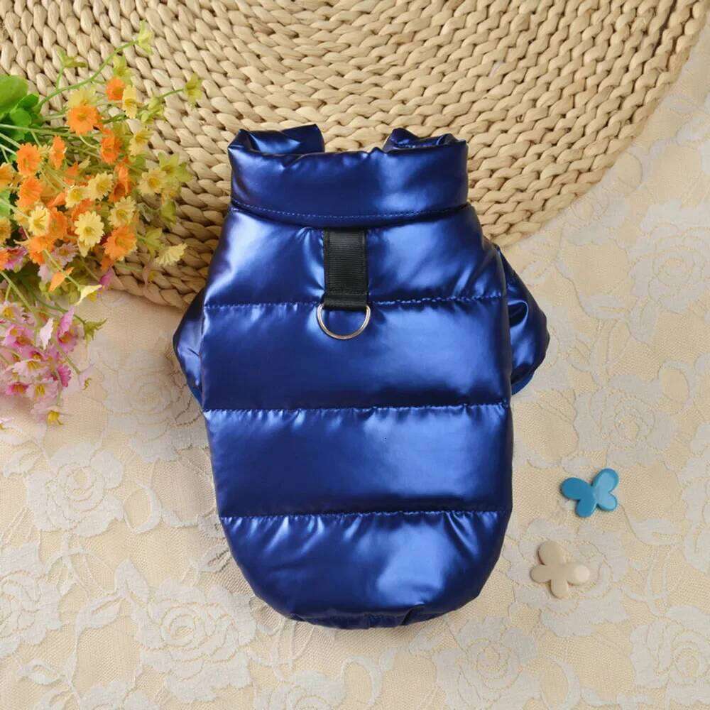 Puppy Pet Clothes Outdoor Windproof Waterproof Leather Dog Coat Winter Warm Padded Jacket for Dogs and Cats in Cold Weather XJ260127