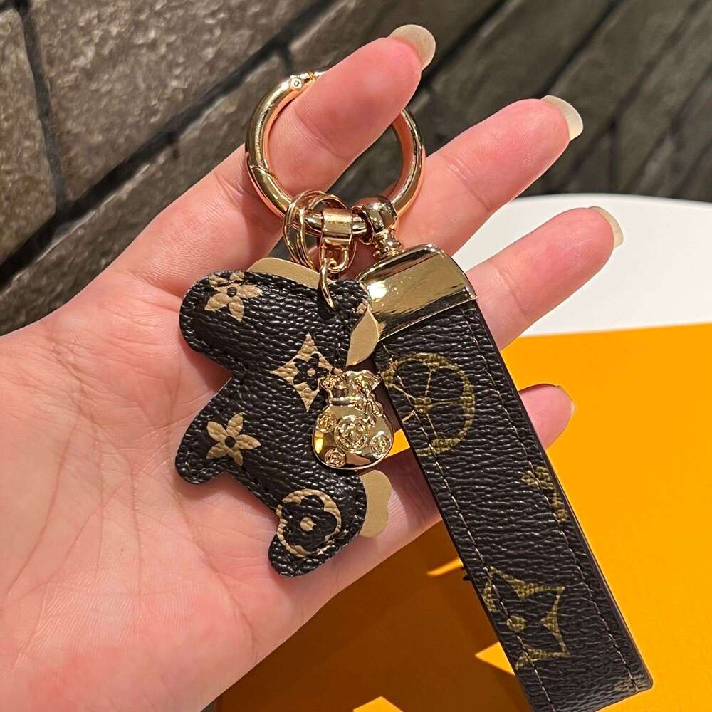 New Cute Old Flower Bag Pendant Creative Get Rich Pony Car Couple Keychain Gift For Women