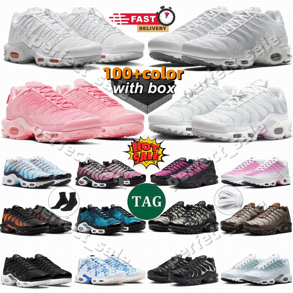 Designer shoes sneakers runner tn tns triple Unity black white navy blue Worldwide pink Dusk olive Smoke Reflective outdoor sports trainer running with box men women