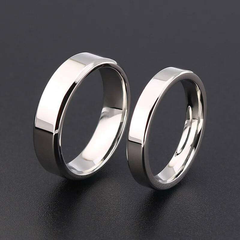 4mm 6mm 8mm Wide Stainless Steel Rings High Polished 2020 New Fashion Classic Generous For Men's And Women's Ring Jewelry Gi XJ260127