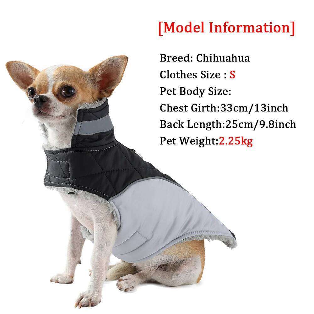 Camping Pet Dog Jacket Coat For Small Medium Dogs Windproof Winter Fleece Clothes Hiking Reflective Puppy Clothing Bulldog Pug XJ260127
