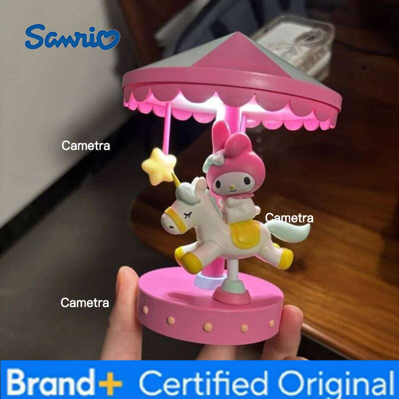 Sanrio Anime My Melody Cinnamoroll Kuromi Carousel Series Bedroom Bedhead LED Nightlight Sleep Atmosphere Lamp Toy Birthday Gift H260128