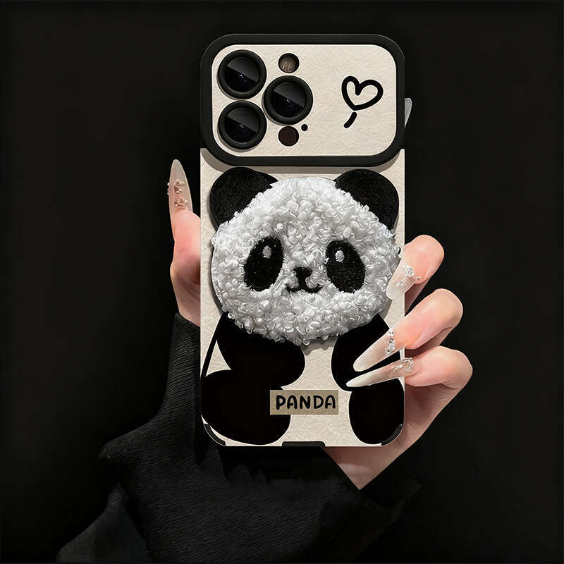 Large Window Cute Panda Sticker Skin for Apple 17PROMAX Phone Case with Hand Strap iPhone16 Soft 14 S260128 7d5