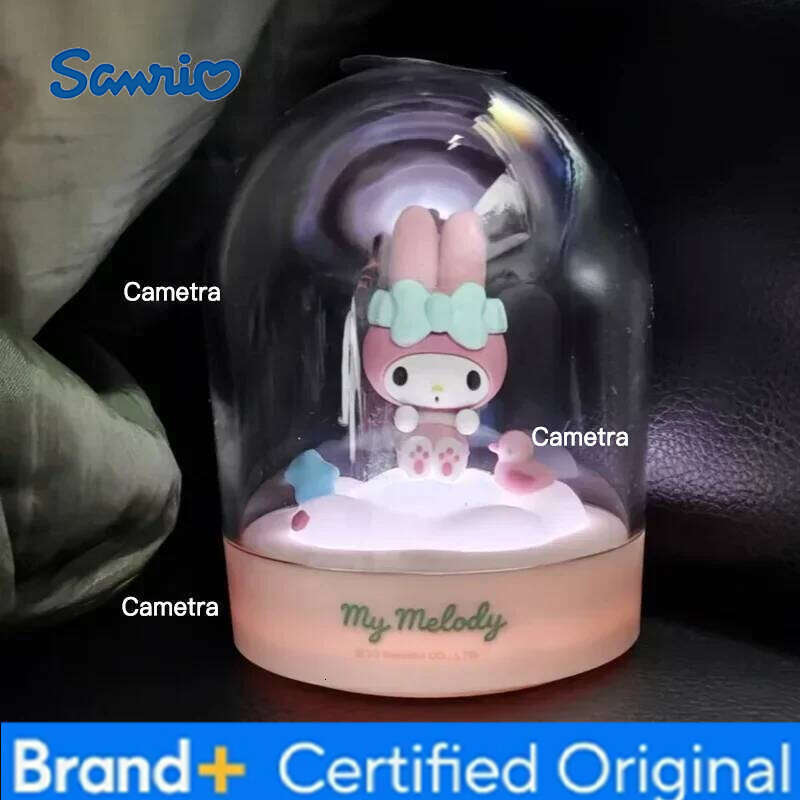 Sanrio Cute Luminous Decor Desktop Model Ornaments Kuromi Cinnamoroll Small Night Light Children's Birthday Gift Toy H260128