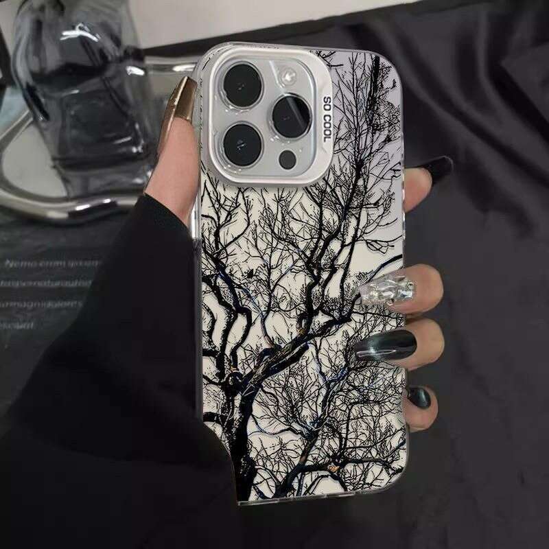 Sketch of a Dead Tree Suitable for Apple 16 Pro Max Creative iPhone 13/12 Phone Case 15 Plus Shockproof 11 S260128 753