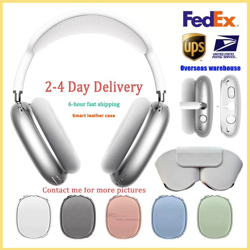 USA Stock OEM Metal Quality USBC 2024 for Airpods Max ANC Bluetooth Headphone Earbuds Accessories Transparent TPU Silicone Case AirPod Maxs Noise Cancelling Cover