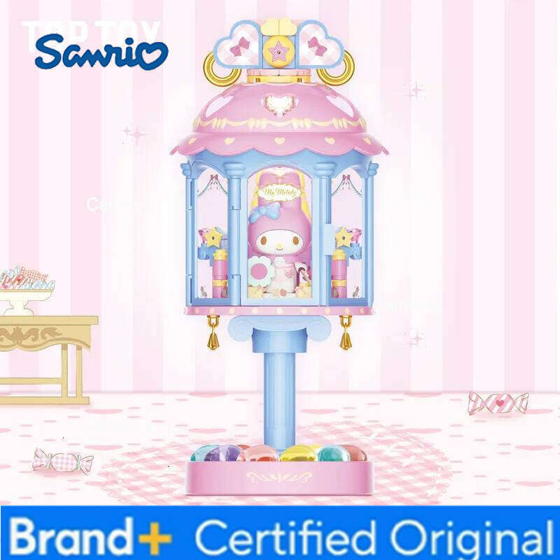 Sanrio Top Toy Light Shadow Dream Series Building Blocks Kuromi My Melody Hello Kitty Desktop Ornament Toys Christmas Gifts H2601281