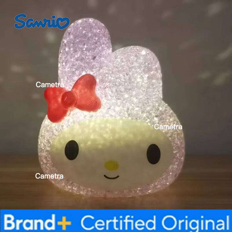 Sanrio New Anime Melody Hello Kitty Kuromi Cinnamoroll Night Light Children Toy Lamp Kawaii Doll Ornament Kids Birthday Gift H260128