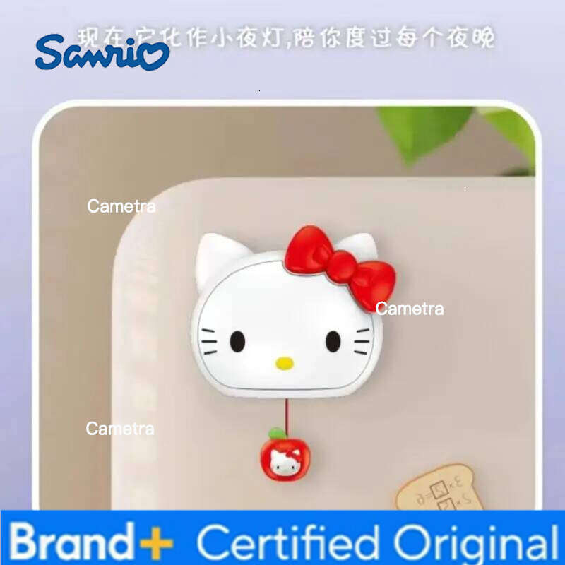 Sanrio Kawaii Hello Kitty Night Hot Cute New Girly Three-Speed Soft Light Pat Lamp Eye Protection Bedside Cartoon Kid Gift H260128