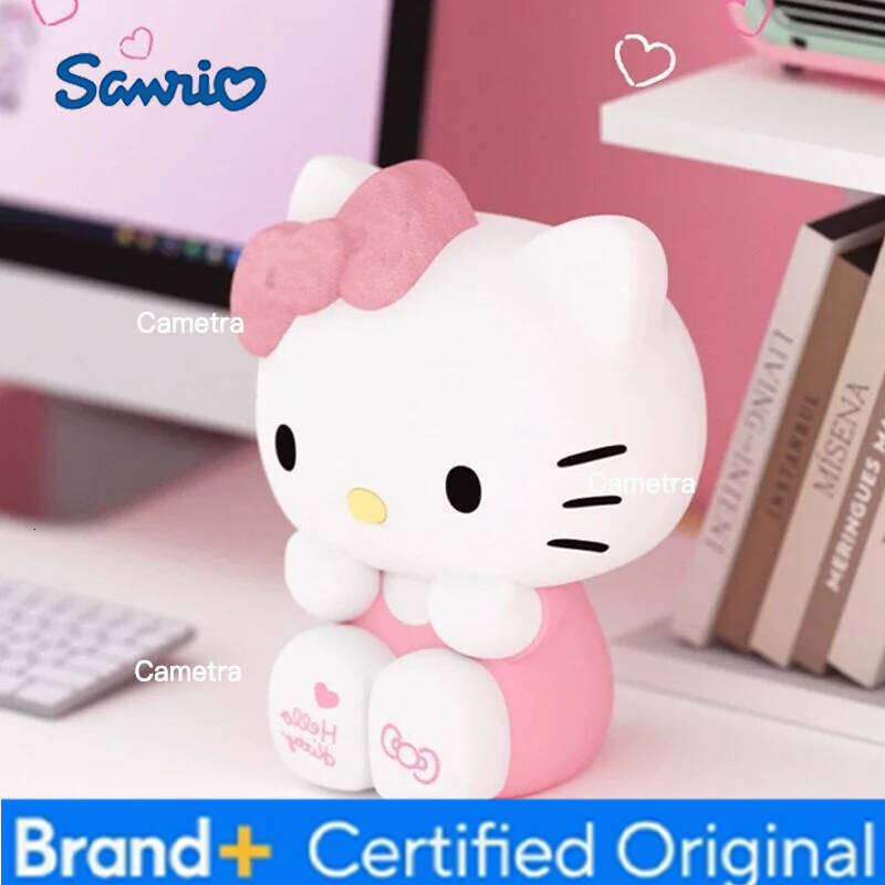 Sanrio Anime Hello Kitty Kuromi Cartoon Silicone Bedside Ambience Kawaii Night Light Pat Lamp Cute Desktop Ornament Gift H2601281
