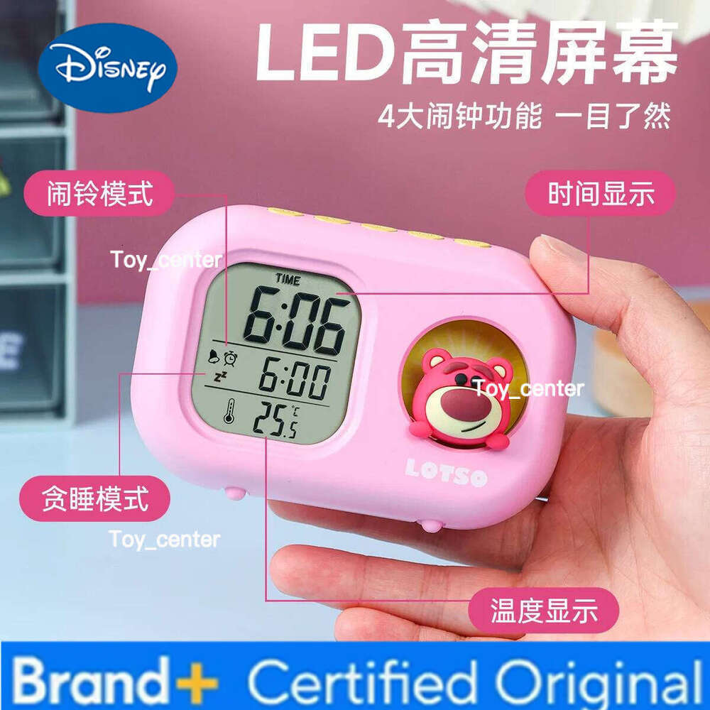 Disney Mickey Led Cute Electronic Digital Alarm Clock Cartoon Kawaii Doll Desktop Model Children'S Birthday Toy Gift H2601281