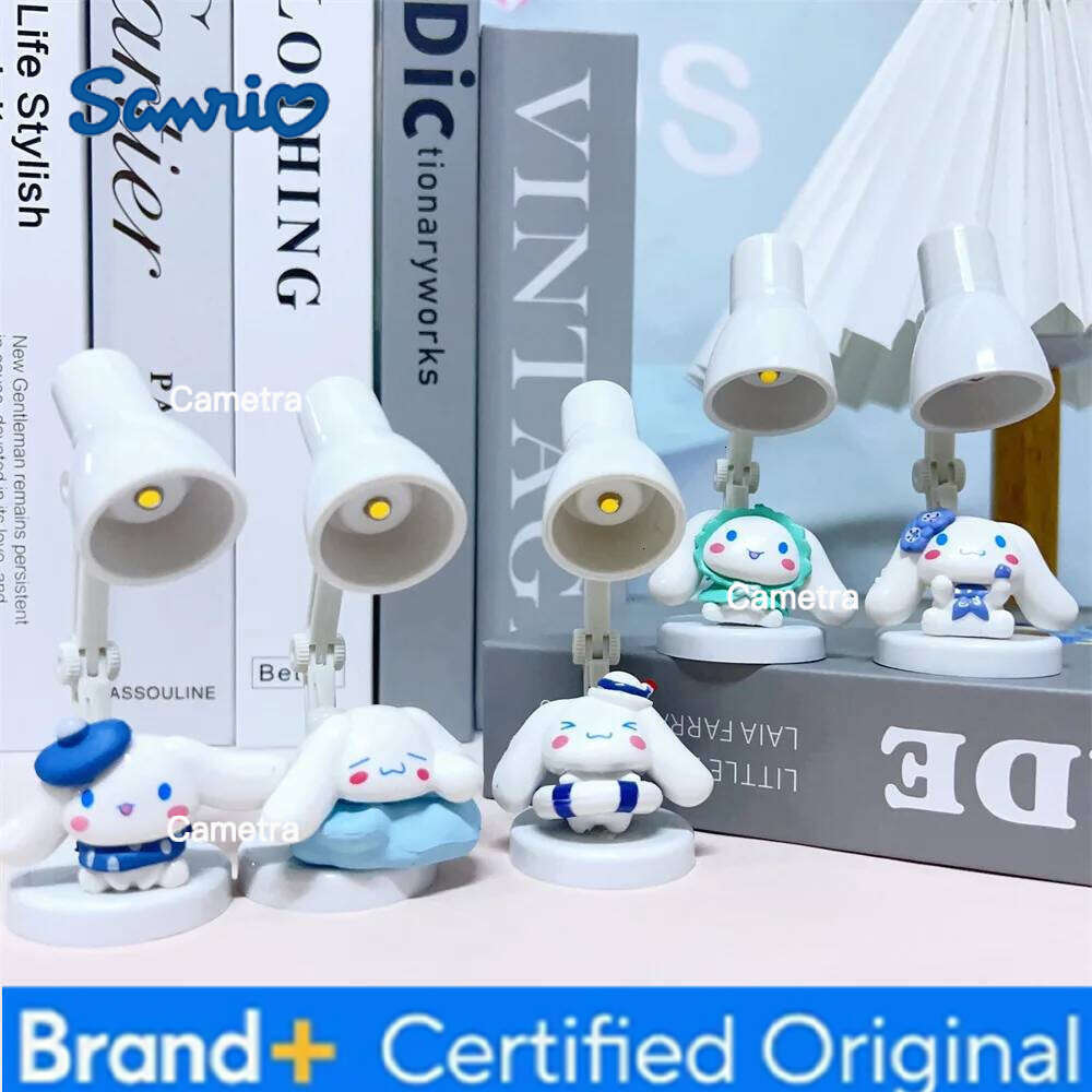 Sanrio Cartoon Mini Small Desk lamp Cinnamoroll Kuromi Melody Action Model Toys LED Desktop Decoration Birthday Gift H260128