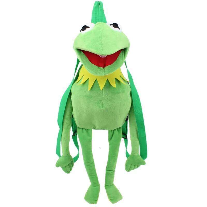Anime Kermit The Funny Kawaii Doll Hand Puppet Schoolbag Frog Cute Plush Toy Ventriloquist Performance Props For Baby Y260128