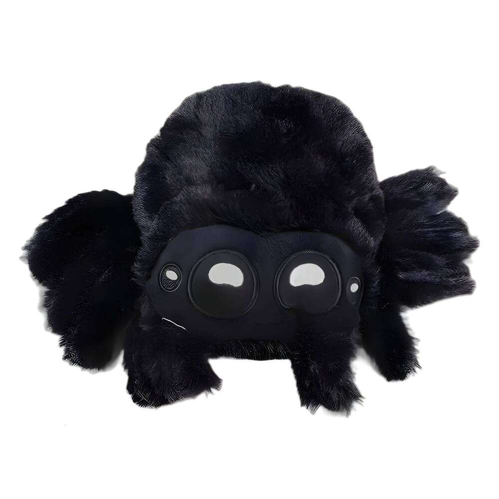 Black Little Lucas Stuffed Soft Spider Toy Plushie Simulated Pillow Doll for Anime Game Room Decor Kid's Gift Y260128