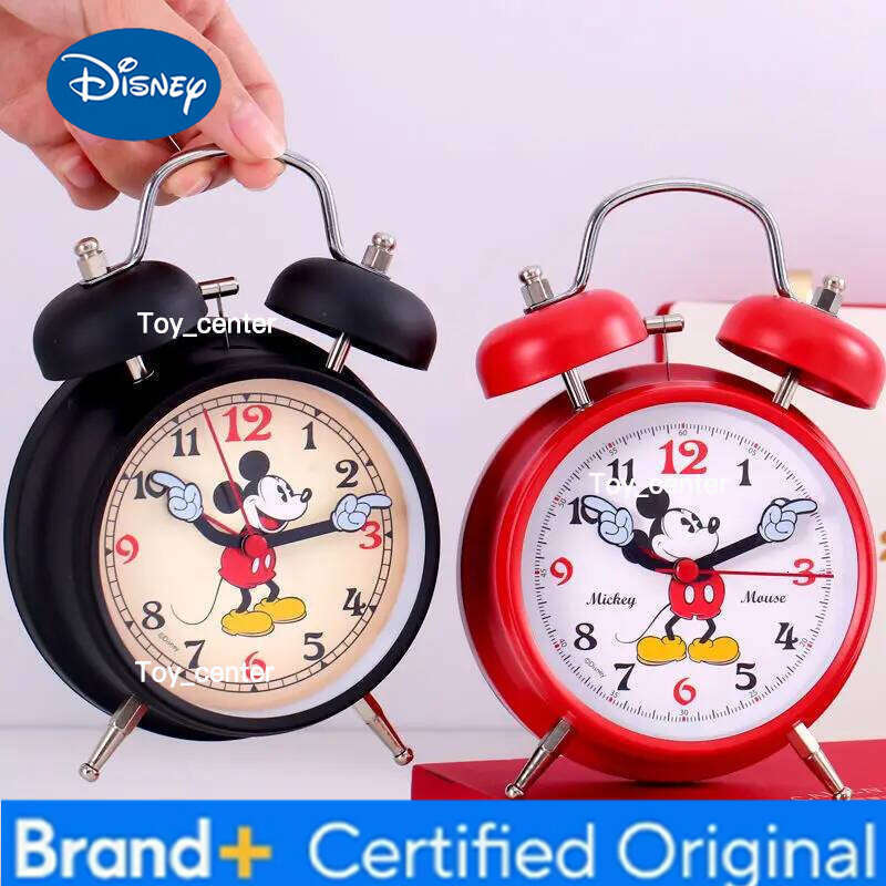 Disney Mickey cartoon cute student alarm creative kawaii home decoration desktop ornament clock animation peripheral gift H260128