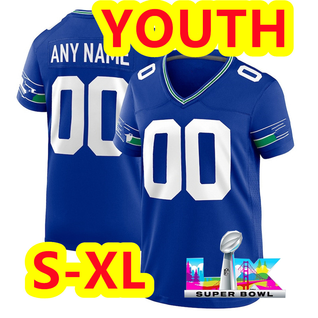 2026 Seahawkss Super Bowl LX Jaxon Smith-Njigba Devon Witherspoon Cooper Kupp Jake Bobo Warren Moon DK Metcalf Kenneth Walker III Kenny Easley Custom 