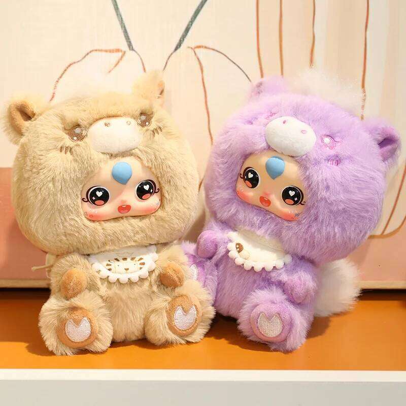 Cute Colorful Cartoon Pony Vinyl Face Stuffed Plush Toys Creative Surprise Birthday Gifts Toy Kid Bag Pendant Decor Y260128
