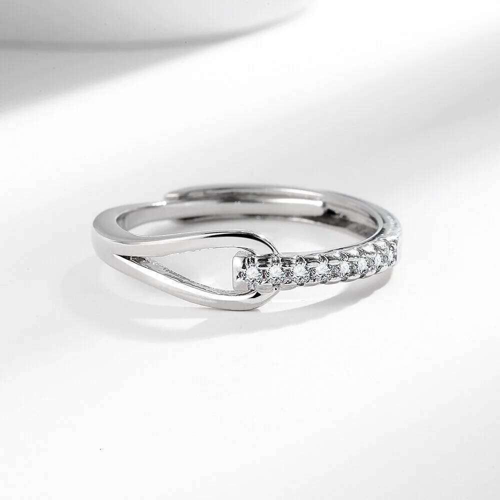 925 Sterling Silver High-End Full Diamond Hollow Design Shaped Zircon Personalized High-Quality Women's Ring XJ260127