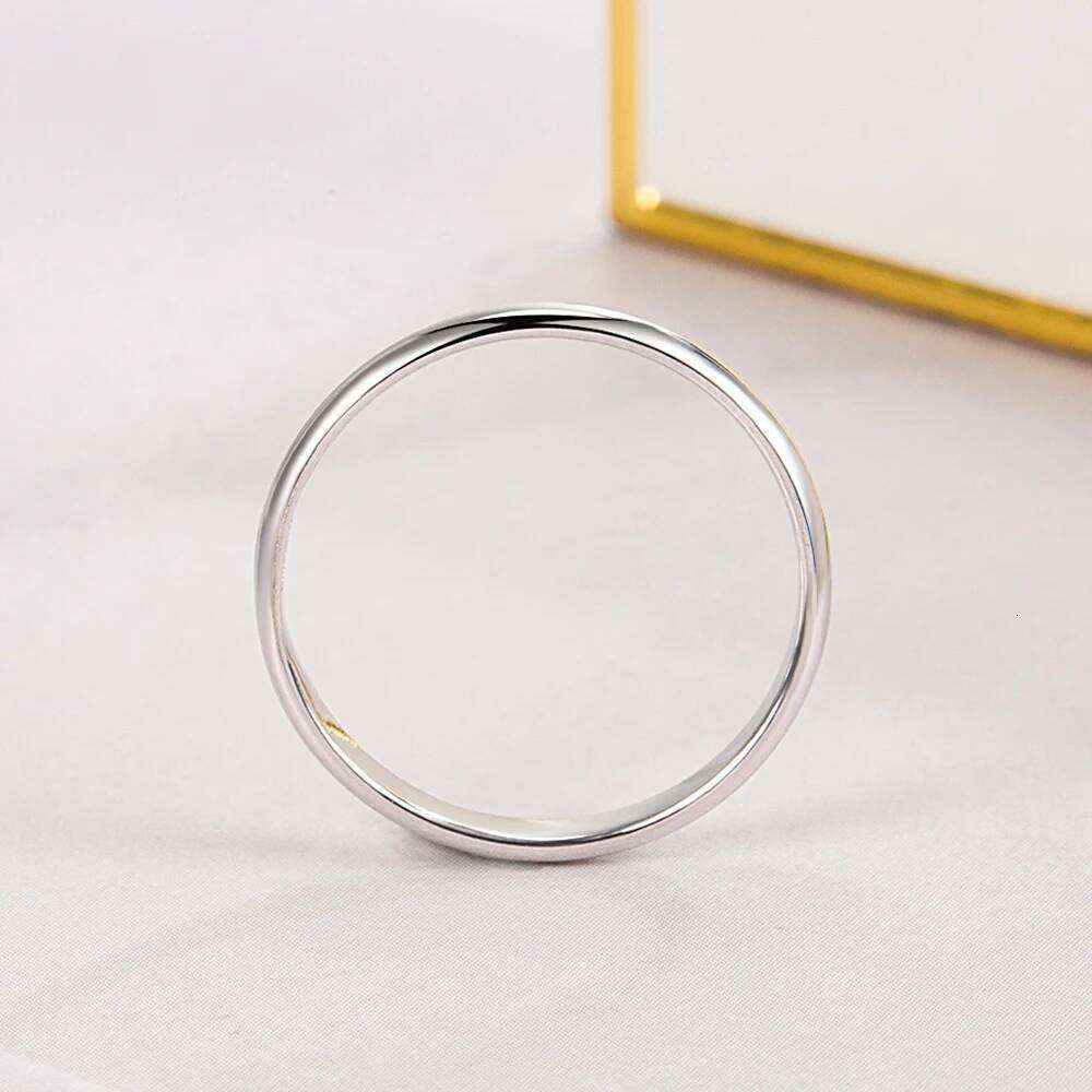 Free Engraving Fashion 100% 925 Sterling Silver Smooth Plain Dome Comfort Wedding Ring For Men & Women Jewelry Gift XJ260127