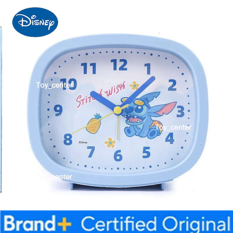 Disney Mickey Marvel Ice and Snow Strawberry Bear Buzz Lightyear Three Eyed Boy Children Cartoon Round Square Alarm Clock Gifts H260128