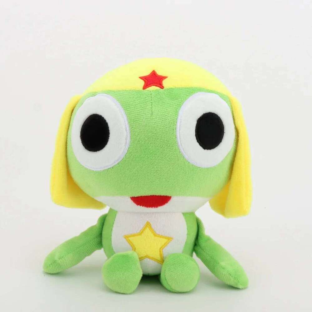 20cm Kawaii Plush Toys Cute Keroro Gunsou Anime Peripheral Stuffed Doll Room Decor Kids Christmas Birthday Gifts Y260128