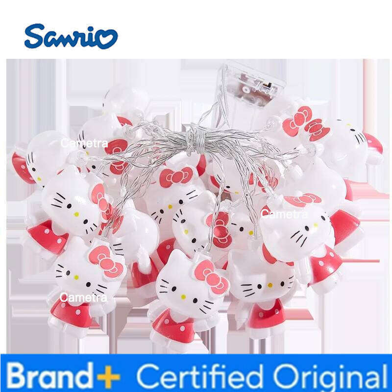 Sanrio Cartoon Hello Kitty Modeling Girls Bedroom Ambient Decorative Cute Cat Lights String H260128