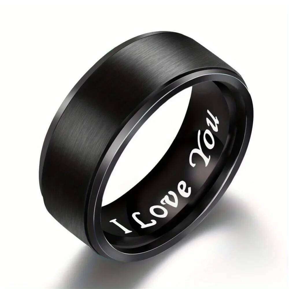 I Love You Stainless steel Ring - Durable, Hypoallergenic Mens Perfect for Valentines Day XJ260127