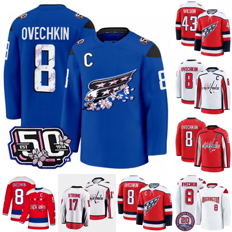 WashingtonCapitals Jersey Alex Ovechkin Pierre-Luc Dubois Jakob Chychrun Charlie Lindgren John Carlson Ryan Leonard Aliaksei Protas Hendrix Lapierre Jerseys 88