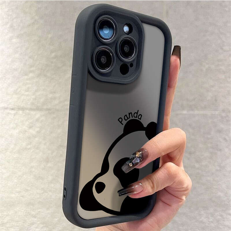 Squatting Panda Compatible with Apple 15 Max Phone Case Cartoon iPhone 14 Cute 13 Creative 12 Pro S260128