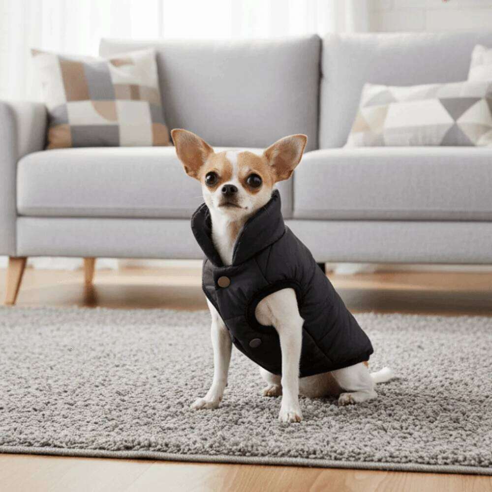 Household Waterproof Winter Coat Warm Thickened Vest with D Shape Ring Fleece Dog Cotton Jacket Small Medium Dogs XJ260127