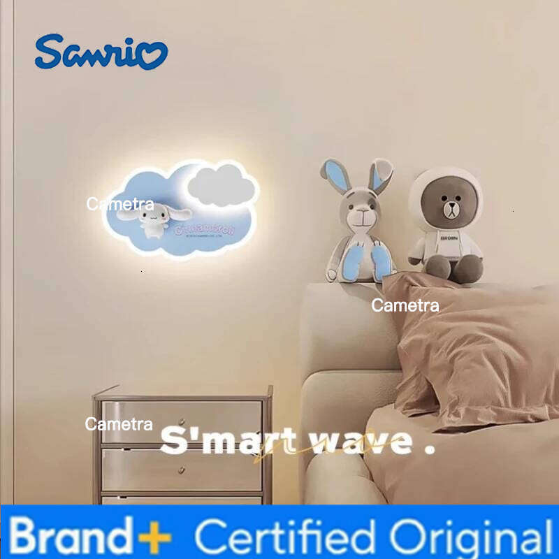 Sanrio Children's Bedside Lamps Cute White Big Eared Dog Light Romantic Warm Baby Princess Room Boy Girl Bedroom Wall Lights H260128