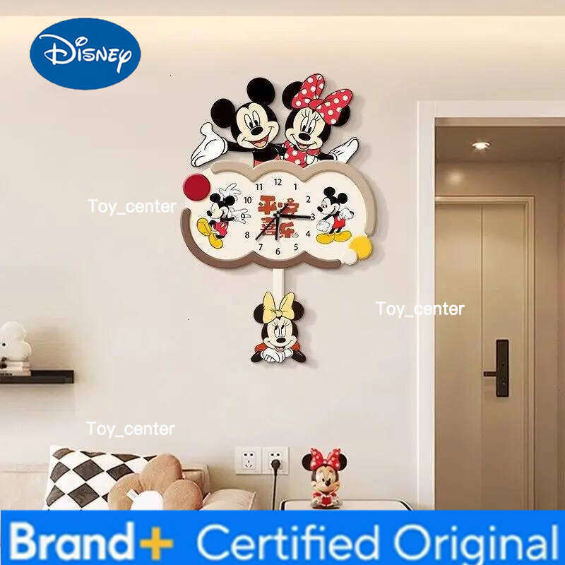 Disney Mickey Minnie personalized creative living room wall secondary and a anime around cartoon clock decoration painting H260128