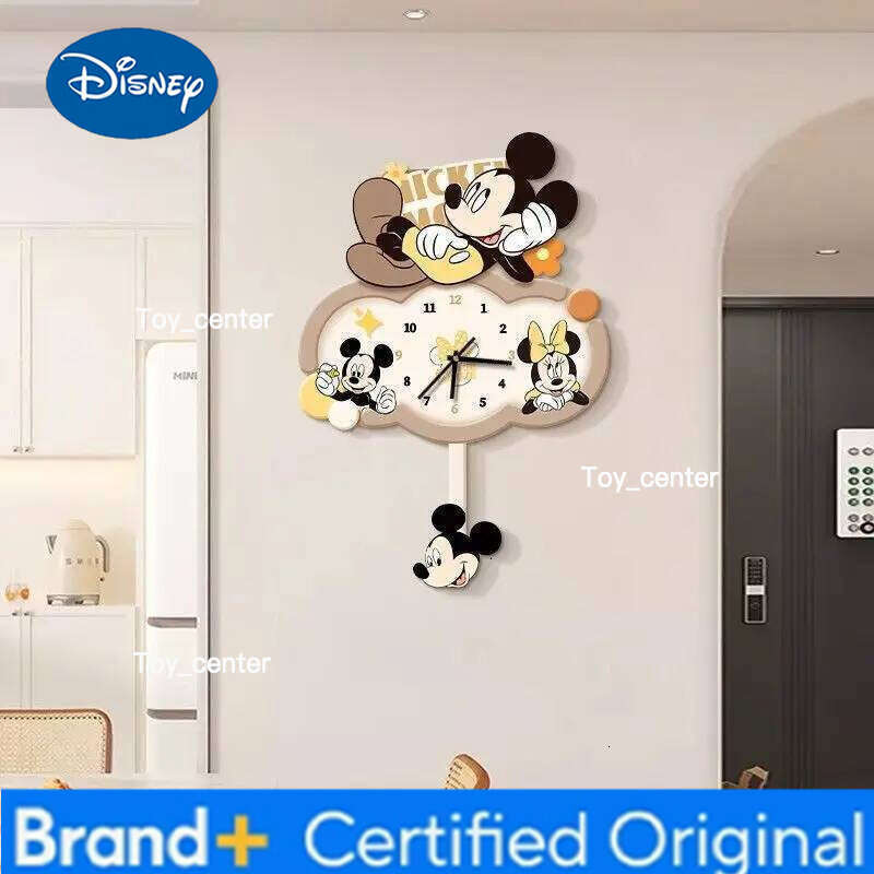 Disney Mickey Minnie personalized creative living room wall secondary and a anime around cartoon clock decoration painting H260128