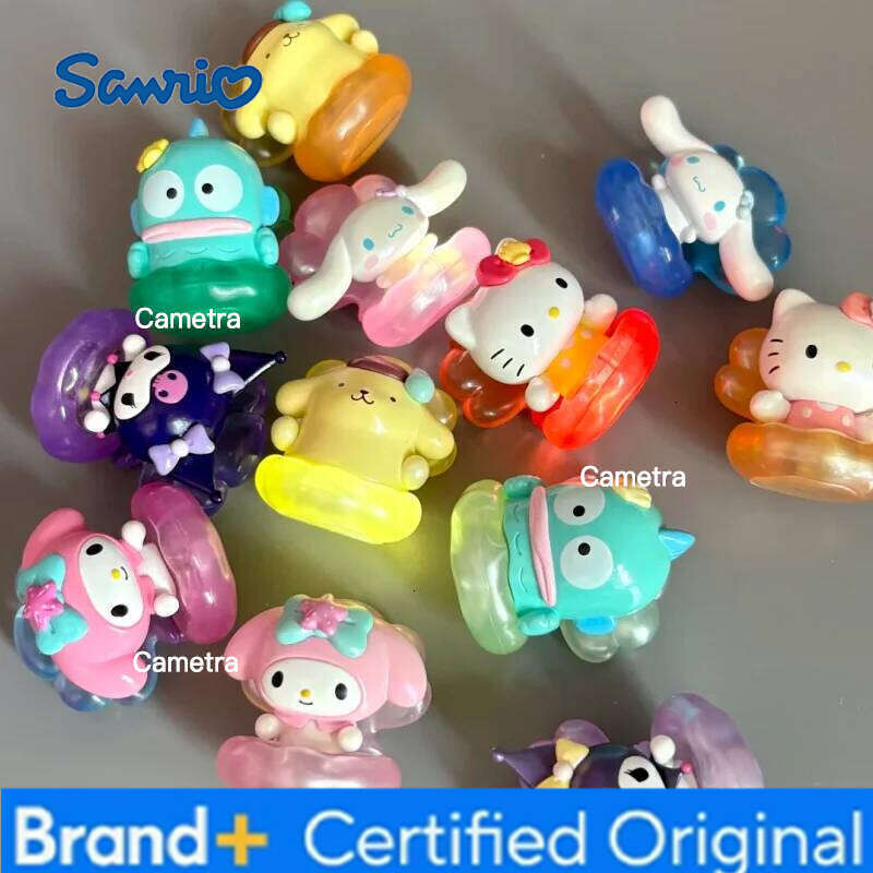 Sanrio Characters Pearl Shell Series Mini Blind Box Anime Doll Kitty Kuromi Cinnamoroll Trendy Play Ornament Children Gifts H260128
