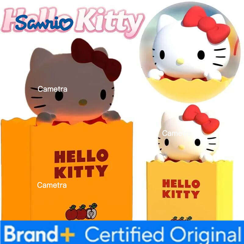 Sanrio Hello Kitty Creative USB Rechargeable Paper Bag LED Decor Bedroom Light Desktop Night Lamp for Closet H260128