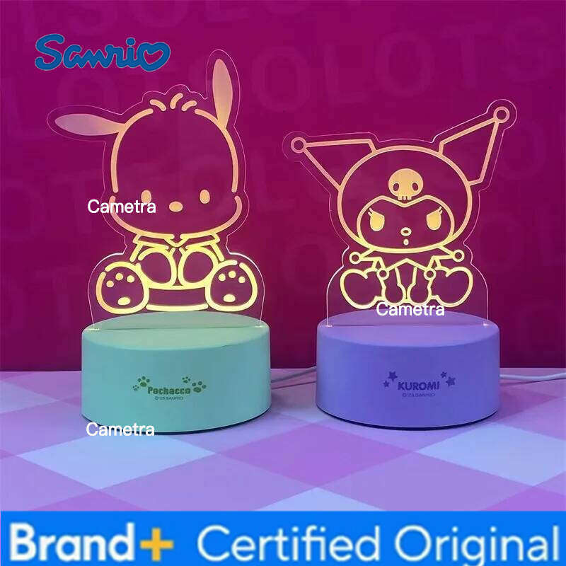 Sanrio Cartoon Acrylic Nightlight Cool Lomi Jade Guigou Anime Character Bedlight Decoration Birthday Gift Ornament H260128