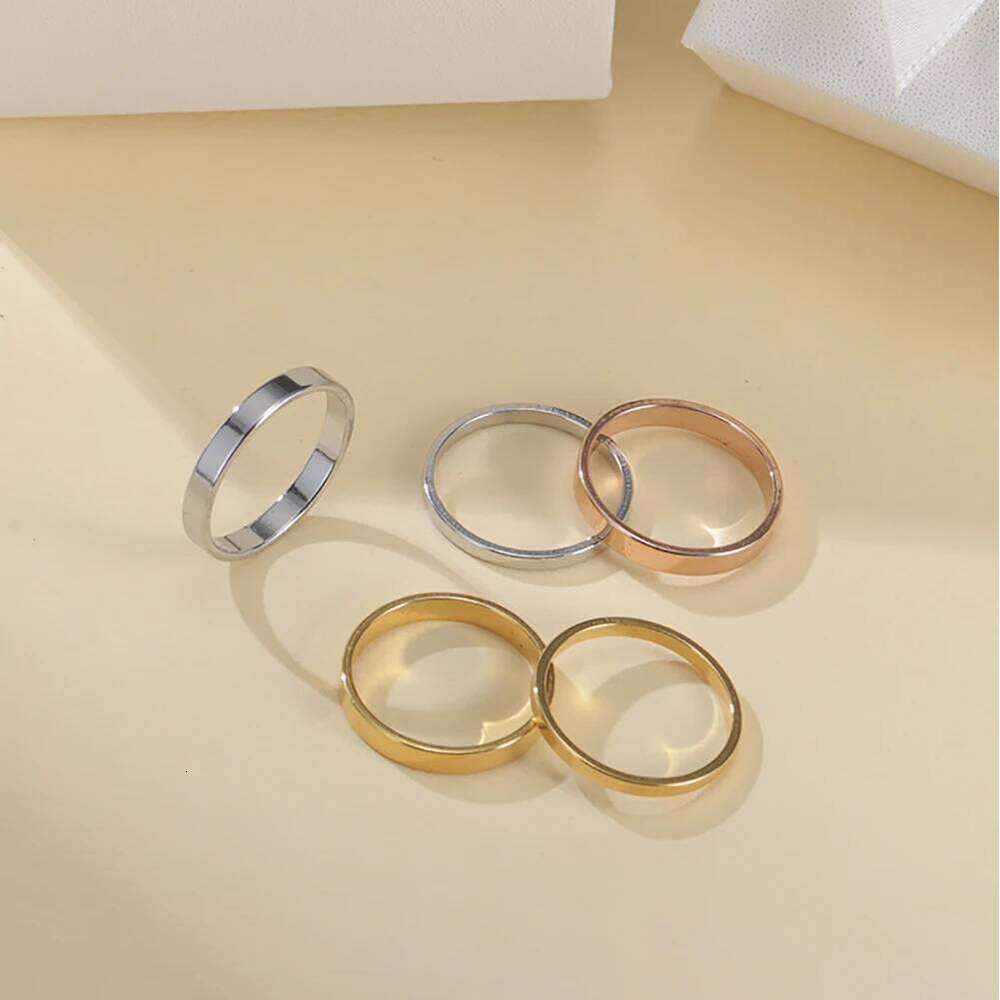 Skyrim Stainless Steel Minimalist Rings for Women Men Fashion Simple Finger Ring Anniversary Jewelry Gift Wholesale XJ260127